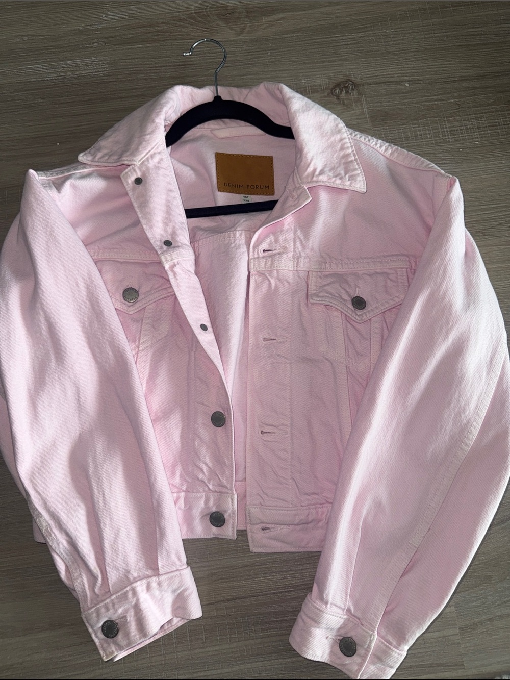 Aritzia Denim Forum Pink Denim Jacket size XXS